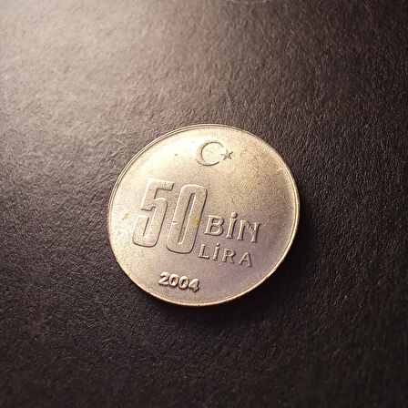 Escoines Koleksiyon 39963680156a0be72d 50.000 Lira 2004 ÇA/Çil Eski Madeni Para