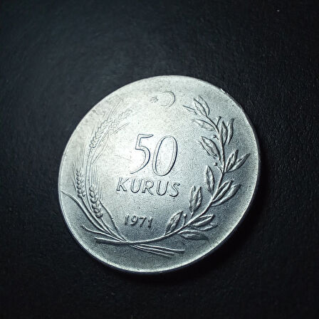 Escoines Koleksiyon 3996368015b618ae2c 1971 Akmonital 50 Kuruş ÇÇT+/ÇA Eski Madeni Para
