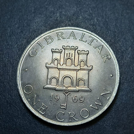 Escoines Koleksiyon 39963680162461081a 1969 1 Kron Cebelitarık ÇİL eski yabancı madeni para