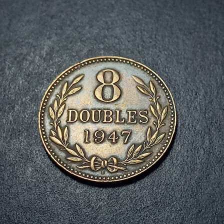 Escoines Koleksiyon 3996368016b9222753 1947 Guarnsey 8 Doubles ÇÇT+ eski yabancı madeni para