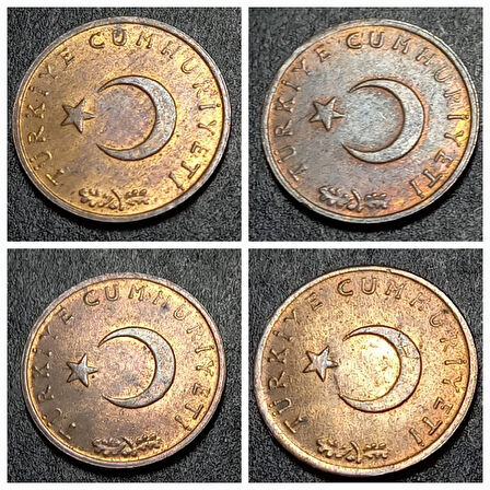 Escoines Koleksiyon 399636802a799df828 1961/62/63/64/65/66/67/68 1 Kuruş ÇİL takım eski madeni para