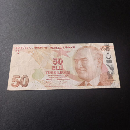 Escoines Koleksiyon 39963680c0f3c8658a 9.Emisyon 50Türk Lirası Güzel Numara C499 232232