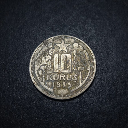 Escoines Koleksiyon 39963680e6cb34bc7d Kulptan çıkma (RR) 10Kuruş 1935 eski madeni para