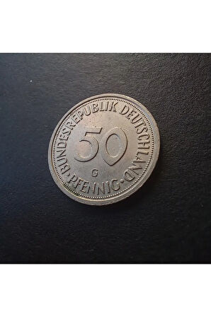 Escoines Koleksiyon 39963680e8b8eebe77 Almanya 50 pfennig (1987-G) Çil-Nadir çıkar Eski madeni para.
