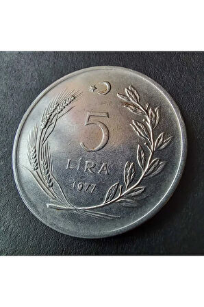 Escoines Koleksiyon 39963680e9a7db9391 1977 akmonital Mızrak Yele/Nadir Erörlü Hatalı ÇİL eski para