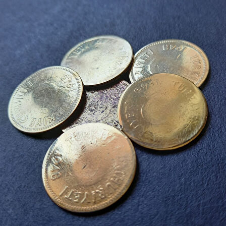 Escoines Koleksiyon 399636812793f3e10a 1948/1949 25 Kuruş 6 adet TEMİZ eski madeni para