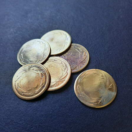 Escoines Koleksiyon 399636812793f3e10a 1948/1949 25 Kuruş 6 adet TEMİZ eski madeni para