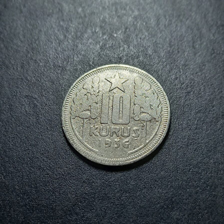 Escoines Koleksiyon 3996368168ec9065fe 10Kuruş 1936 (RR) Temiz/ÇT eski madeni para