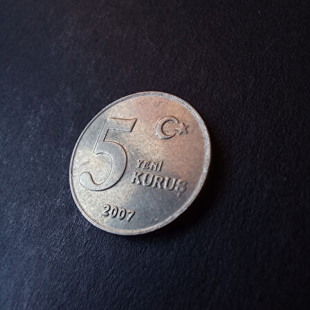 Escoines Koleksiyon 399636817b7aeb4d30 2007 5YeniKuruş ÇT/ÇÇT Eski Madeni Para