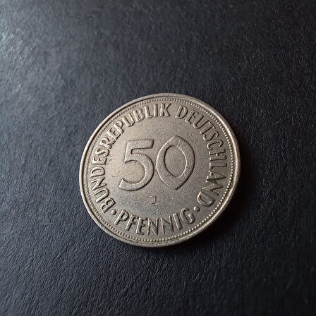 Escoines Koleksiyon 399636817d8f31c1ad 1968 Almanya 50 pfennig ÇÇT+ Darphane işareti J