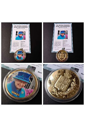 39963681b2f3eb7f6c Numis Proof 2016 Kraliçe Elizabeth 24Ayar AltınKaplama Sertifikalı 52gram A-35182