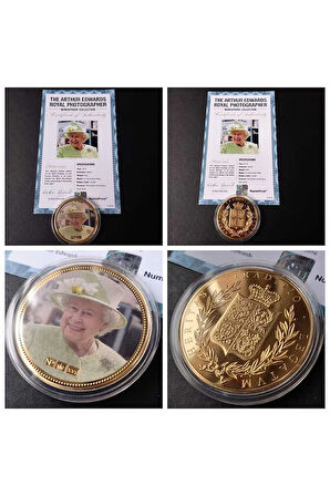 39963681b2f90d39bd Numis Proof 2016 Kraliçe Elizabeth 24Ayar AltınKaplama Sertifikalı 52gram A-35181