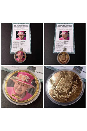 39963681b2fefb9fba Numis Proof 2016 Kraliçe Elizabeth 24Ayar AltınKaplama Sertifikalı 52gram A-35193