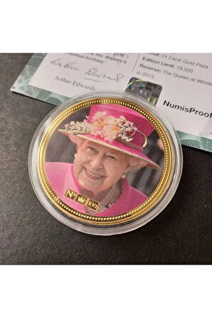 39963681b2fefb9fba Numis Proof 2016 Kraliçe Elizabeth 24Ayar AltınKaplama Sertifikalı 52gram A-35193