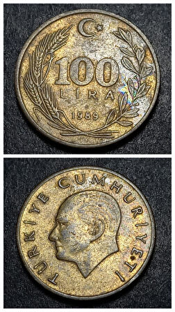 Escoines Koleksiyon 39963682a3412ada55 100Lira 1989 ÇÇT eski madeni para