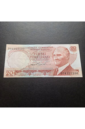 Escoines Koleksiyon 399636834ccd1eb5b5 6. Emisyon 20Türk Lirası ÇÇT güzel Numara Eski Kağıt Para