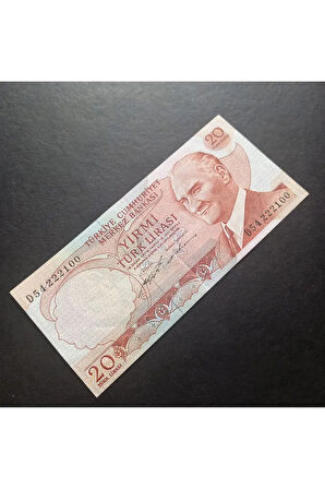 Escoines Koleksiyon 399636834ccd1eb5b5 6. Emisyon 20Türk Lirası ÇÇT güzel Numara Eski Kağıt Para