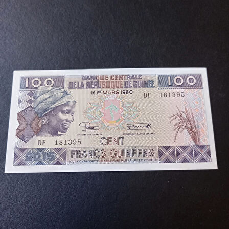 Escoines Koleksiyon 39963683fa6a4228de 2015 Gine 100 Frank Çil Eski Yabancı Kağıt Para
