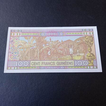 Escoines Koleksiyon 39963683fa6a4228de 2015 Gine 100 Frank Çil Eski Yabancı Kağıt Para