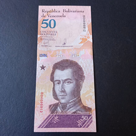 Escoines Koleksiyon 39963683faaa04313e 2018 Venezuela 50 Bolivar ÇİL Eski Yabancı Kağıt Para