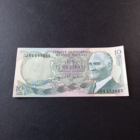 Escoines Koleksiyon 39963684ee8f64b5eb 6.Emisyon 2.Tertip 10 Türk Lirası J 54 Serisi ÇİL Kağıt Para