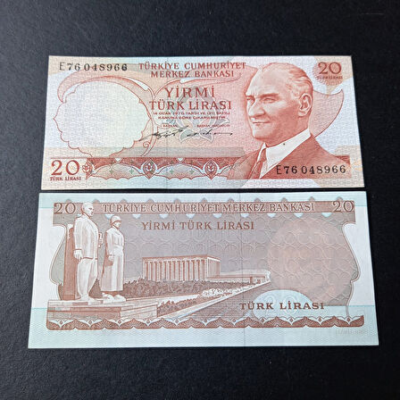 Escoines Koleksiyon 399636856c0fd88e07 6.Emisyon 2.Tertip E76 Serisi ÇA 20Lira Eski kağıt para