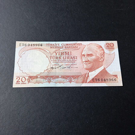 Escoines Koleksiyon 399636856c0fd88e07 6.Emisyon 2.Tertip E76 Serisi ÇA 20Lira Eski kağıt para