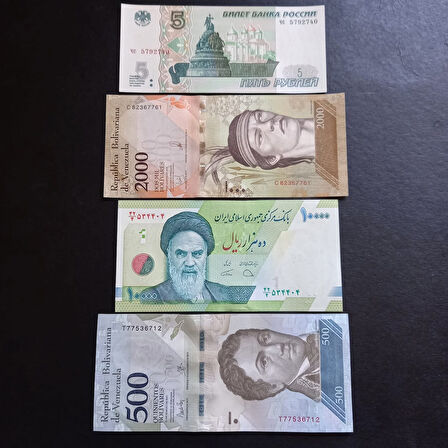 Escoines Koleksiyon 39963686eade990398 Koleksiyon Başlangıç seti Çil Yabancı Kağıt Paralar 4lü