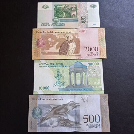 Escoines Koleksiyon 39963686eade990398 Koleksiyon Başlangıç seti Çil Yabancı Kağıt Paralar 4lü