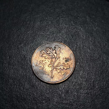 Escoines Koleksiyon 39963687341c6d7194 1974 Bronz 5Kuruş Para
