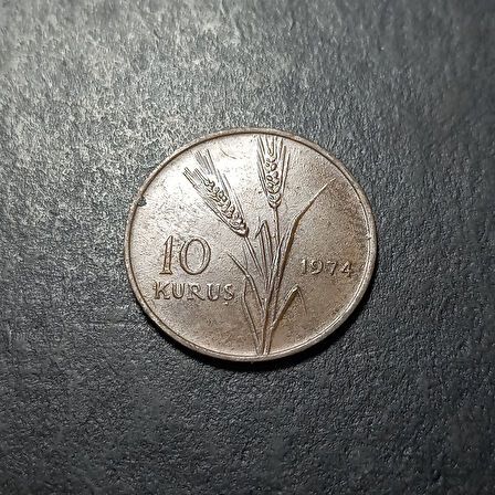 Escoines 3996368734506c91cf 10Kuruş 1974 çt+ bronz Para