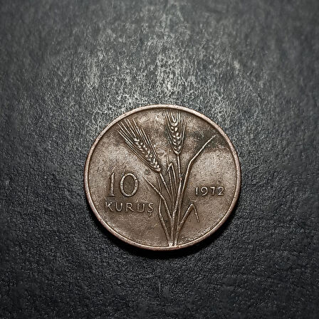 Escoines Koleksiyon 399636873462b93ad0 10 Kuruş 1972 Eski Madeni Para