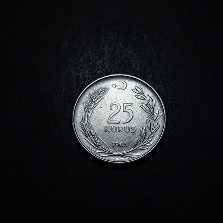Escoines Koleksiyon 39963687afd9890e70 1965 Akmonital 25Kuruş Eski Madeni Para