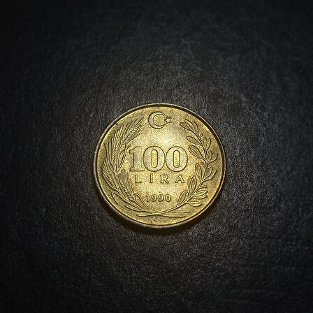 Escoines Koleksiyon 39963687b0c58943dc 1990 Pirinç 100Lira ÇA/ÇİL Eski Madeni Para