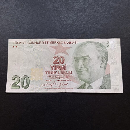 Escoines Koleksiyon 399636882dfda94fde 9.Emisyon Hatalı Basım 20Türk Lirası Nadir Çıkar Kağıt Para