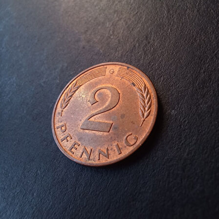 Escoines 39963688566eb12305 1986 Almanya 2Pfennig ÇA+ Eski yabancı madeni para