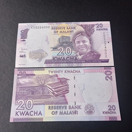 Escoines 3996368891b660098e 20 Kwacha malavi Çil Eski eski Para
