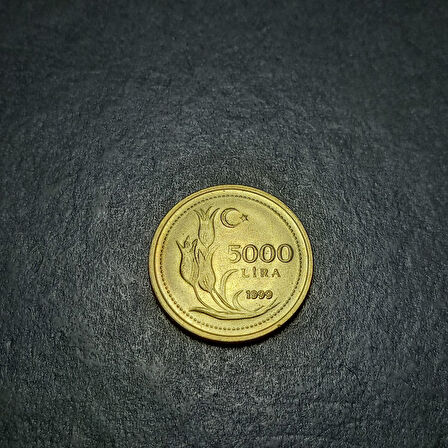 Escoines 39963688983332245f 1999 Pirinç 5000 Lira Çil/Proof Para