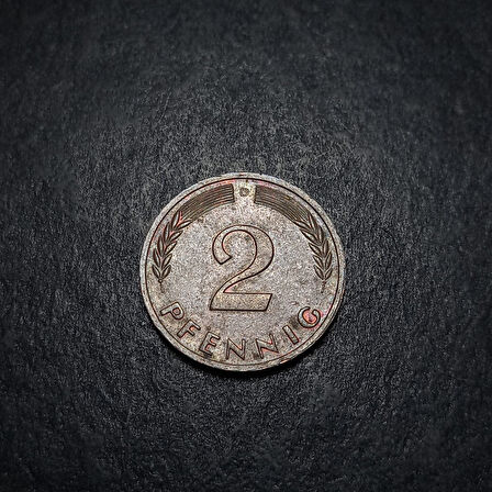 Escoines 39963688a9dff9aff7 1966 D Almanya 2 Pfennig Bronz çt+ Para