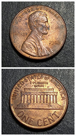 Escoines 39963688bc2bb3410f Abraham Lincoln 1988 1 Cent Para Bakır kaplama