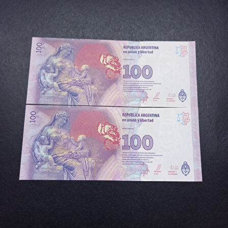 Escoines 39963688e137989400 Arjantin Seri Takipli Eva Peron 100 Pesos ÇİL para