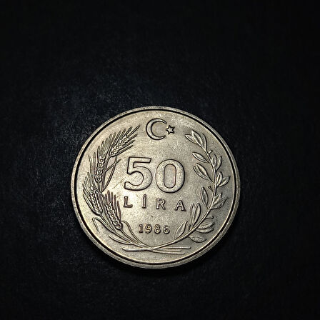 Escoines 3996368991629b9b62 1986 50lira çil %75 Bakır para