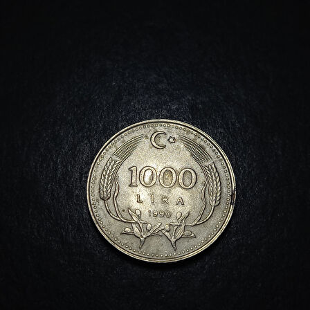Escoines 399636899182e942bf 1990 1000lira ççt+ %69,5 Bakır para