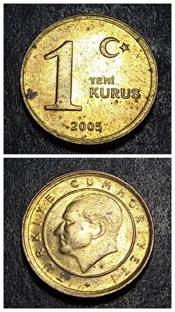 Escoines 3996368991bfde1bc2 2005 1yeni kuruş ççt+para