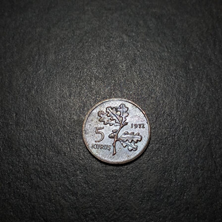 Escoines 39963689926476d0b5 1972 çt 5Kuruş %97 Bakır para