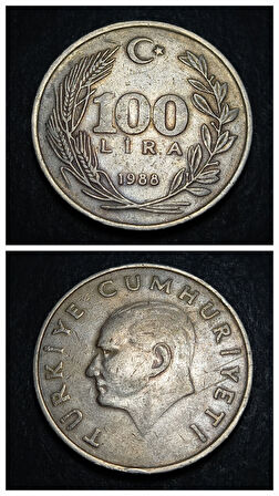 Escoines 3996368ab8ae2ddad7 1988 100lira çt para