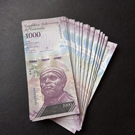 Escoines 3996368bcdc2767bcf 2017 Venezuela 1000 Bolivar Çil 1 Deste 100Adet para
