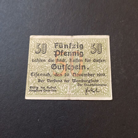 Escoines 3996368c2aff880449 1919/1920 Almanya Fünfizg pfennig Notgeld haliyle para