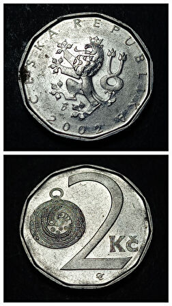 Escoines Koleksiyon 3996368dda4d41db1a 2002 Çekya 2 Korun ÇÇT/ÇA Madeni Para