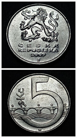 Escoines Koleksiyon 3996368dda4e209aaf 2009 Çekya 5 Korun ÇA/ÇİL Madeni Para